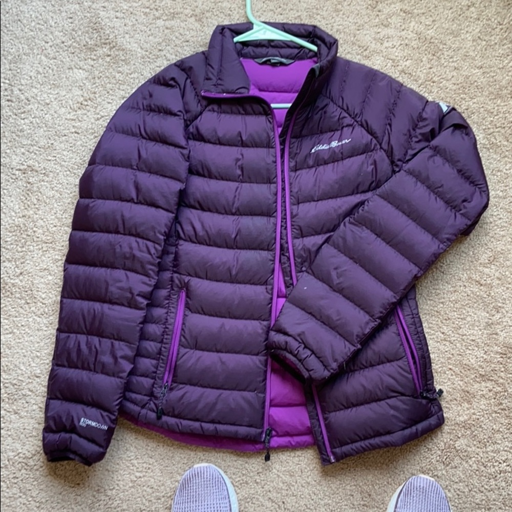 Eddie Bauer Purple Down Full Zip Jacket